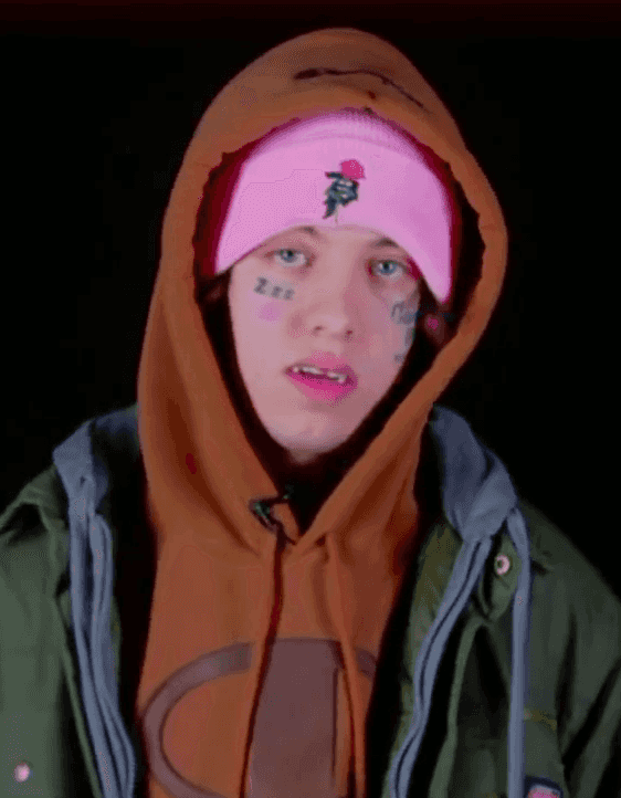 Lil xan pink outlet hoodie