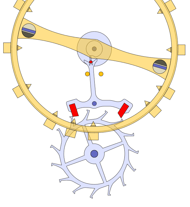 Escapement discount and watch