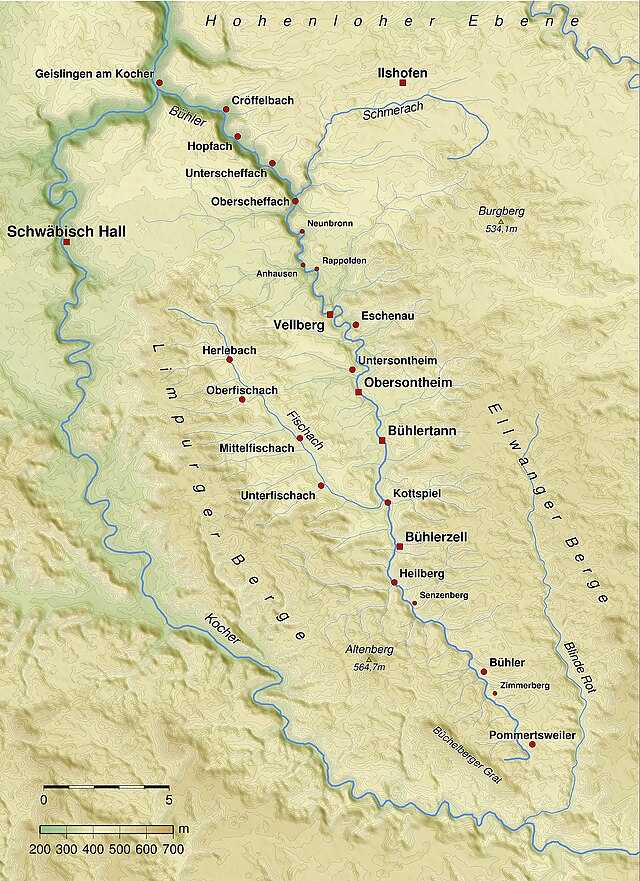 Liste der Fließgewässer im Flusssystem Fischach (Bühler) Wikiwand